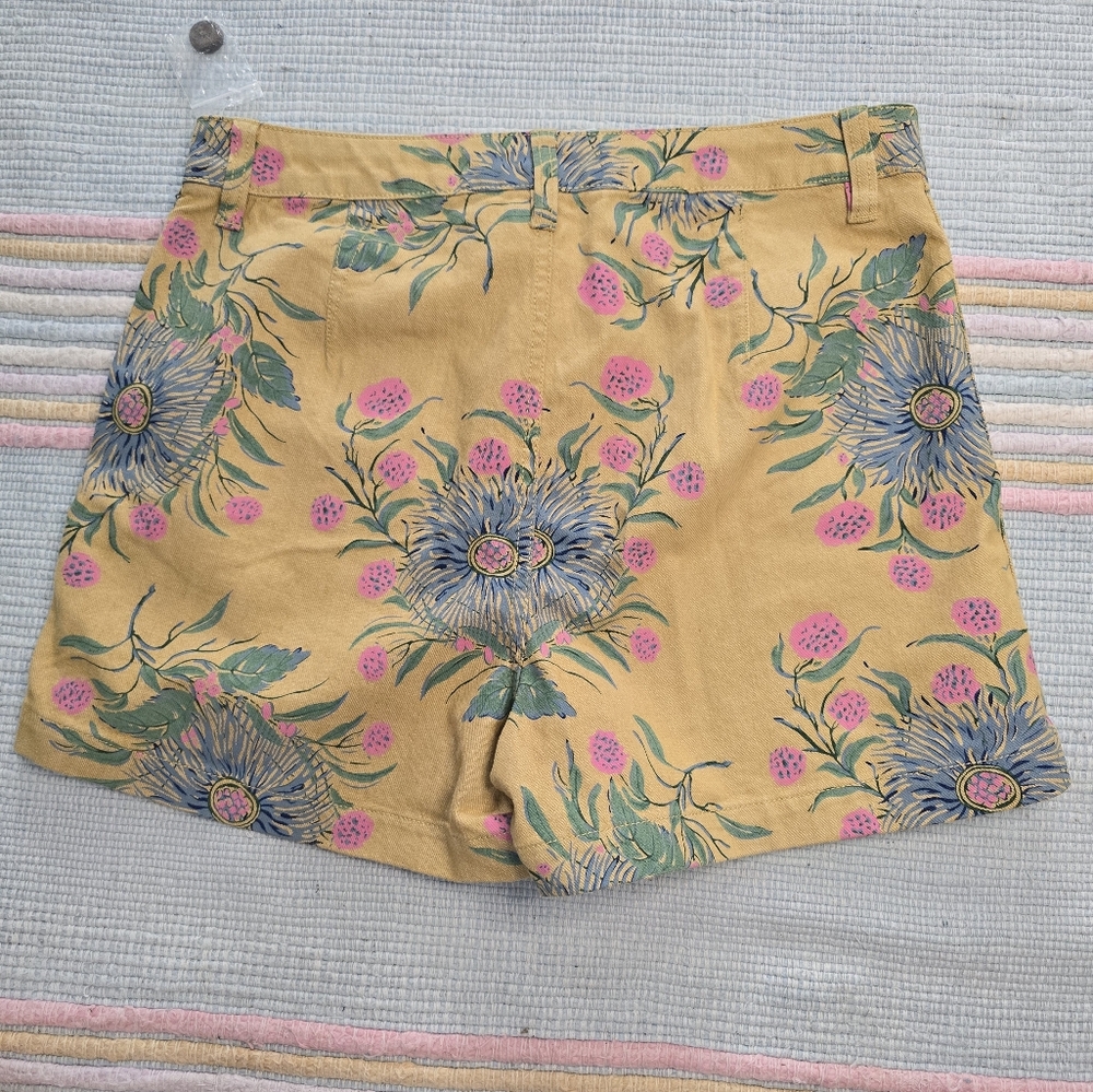Madewell Yellow Floral Jean Shorts - Picture 3 of 4